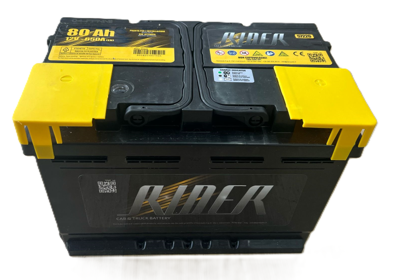 BATTERIA AUTO RIDER L3 80 Ah 650A EN = FIAMM VARTA BOSCH 74 DX + PRONTA ALL'USO