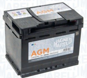 BATTERIA MAGNETI MARELLI START E STOP AGM 60 AH -  680 A = BOSCH VARTA EXIDE