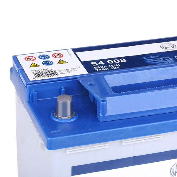 BATTERIA AUTO AVVIAMENTO BOSCH 74 AH 680A 12V S4008  - 0 092 S40 080