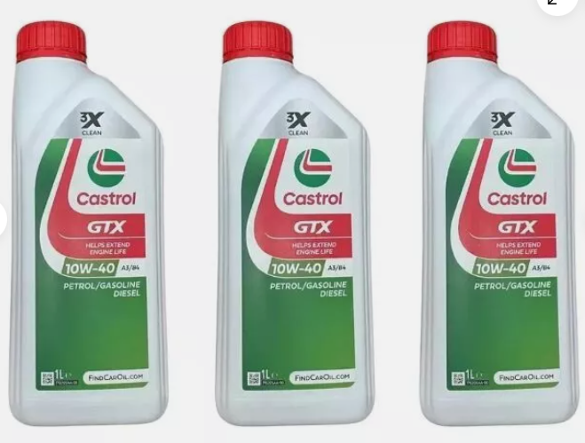 OLIO CASTROL 10W-40 - GTX A3/B4 ORIGINALE - 3 LITRI
