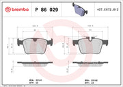 BREMBO - PASTIGLIE POSTERIORI - RANGE ROVER EVOQUE 2.0/2.2 DIESEL - P86029