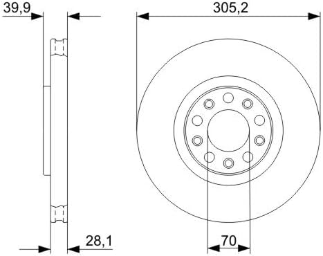 BOSCH DISCO FRENO - ALFA ROMEO GIULIETTA   - 0986479291