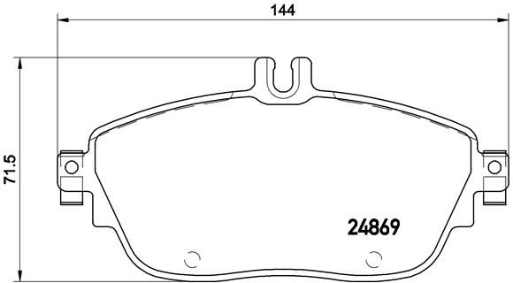 KIT PASTIGLIE FRENO ANTERIORI BREMBO MERCEDES BENZ CLASSE A 200-220 DIESEL E BENZINA - P50093