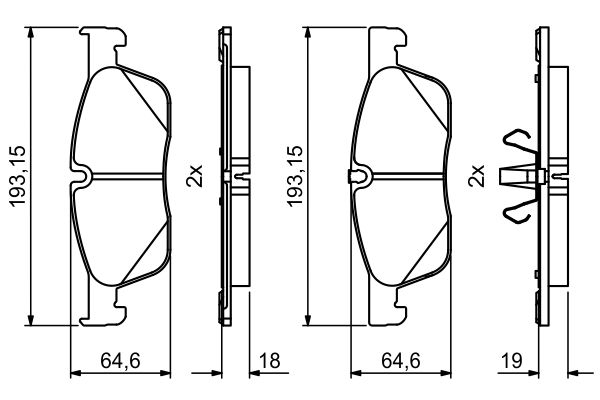 BOSCH - PASTIGLIE ANTERIORI - RANGE ROVER EVOQUE DIESEL -  0986494818