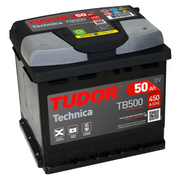 BATTERIA PER AUTO 12V 50 AH POSITIVO A DX 450A SPUNTO TUDOR EXCELL = 50 AH TB500